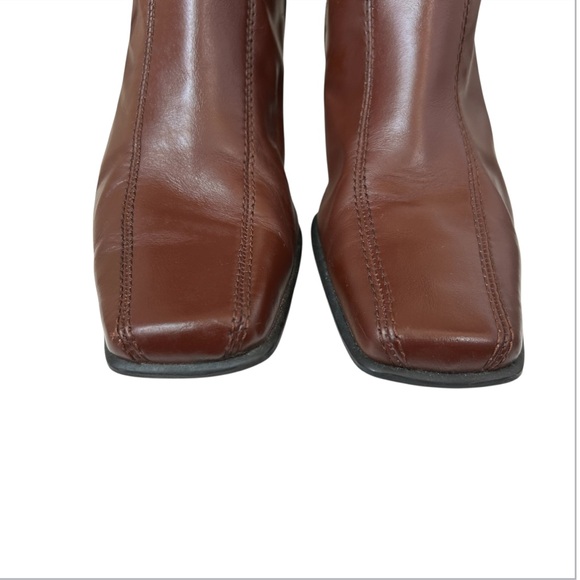 ANN MARINO Women's Carrie Boot Camel/Cognac Ankle Slim Silhouette Sq. Toe‎ 8.5 - Picture 3 of 15